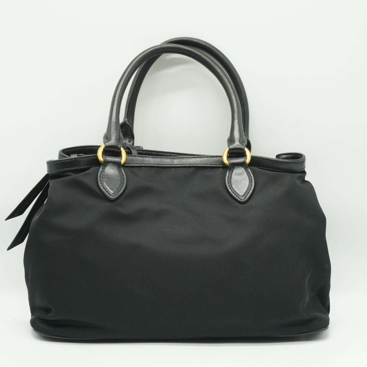 Prada	1BA173 Tessuto Nylon Soft Calf Smal Handbag GHW