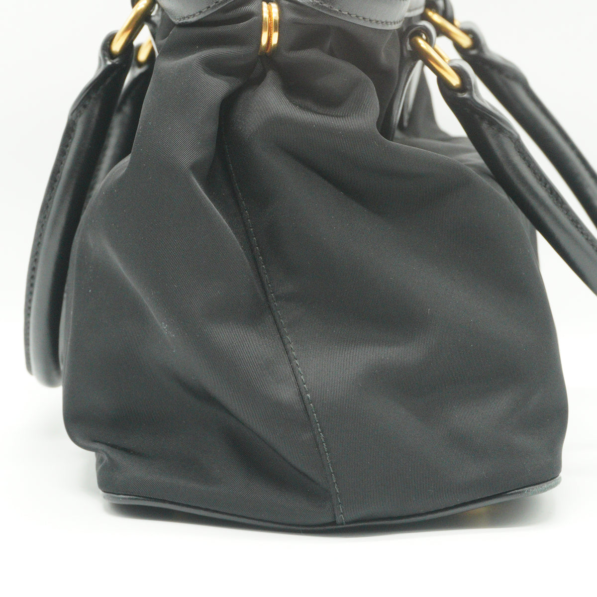 Prada	1BA173 Tessuto Nylon Soft Calf Smal Handbag GHW