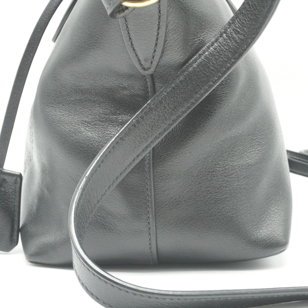 Prada Embossed Convertible Tote Bag Black Small GHW