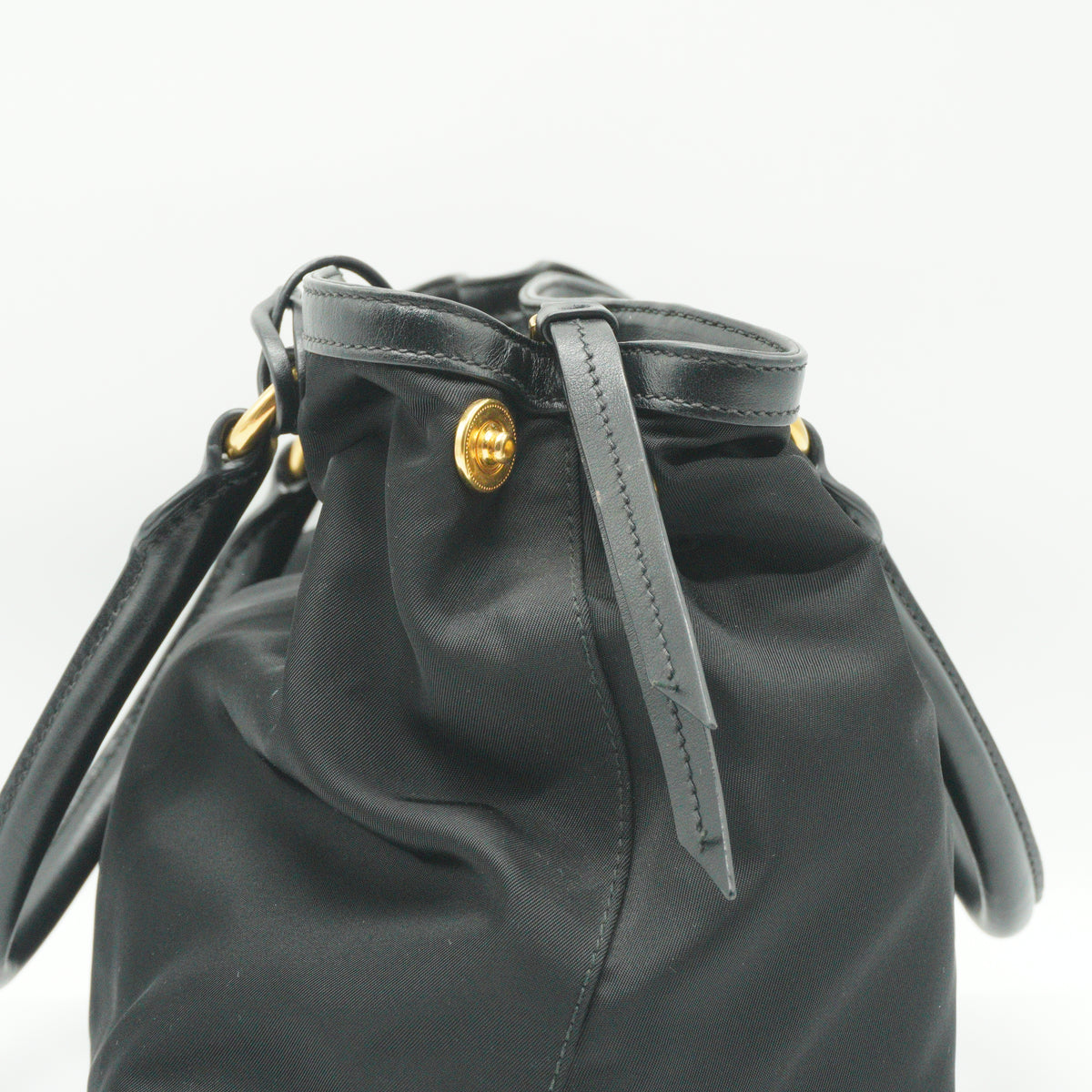 Prada	1BA173 Tessuto Nylon Soft Calf Smal Handbag GHW