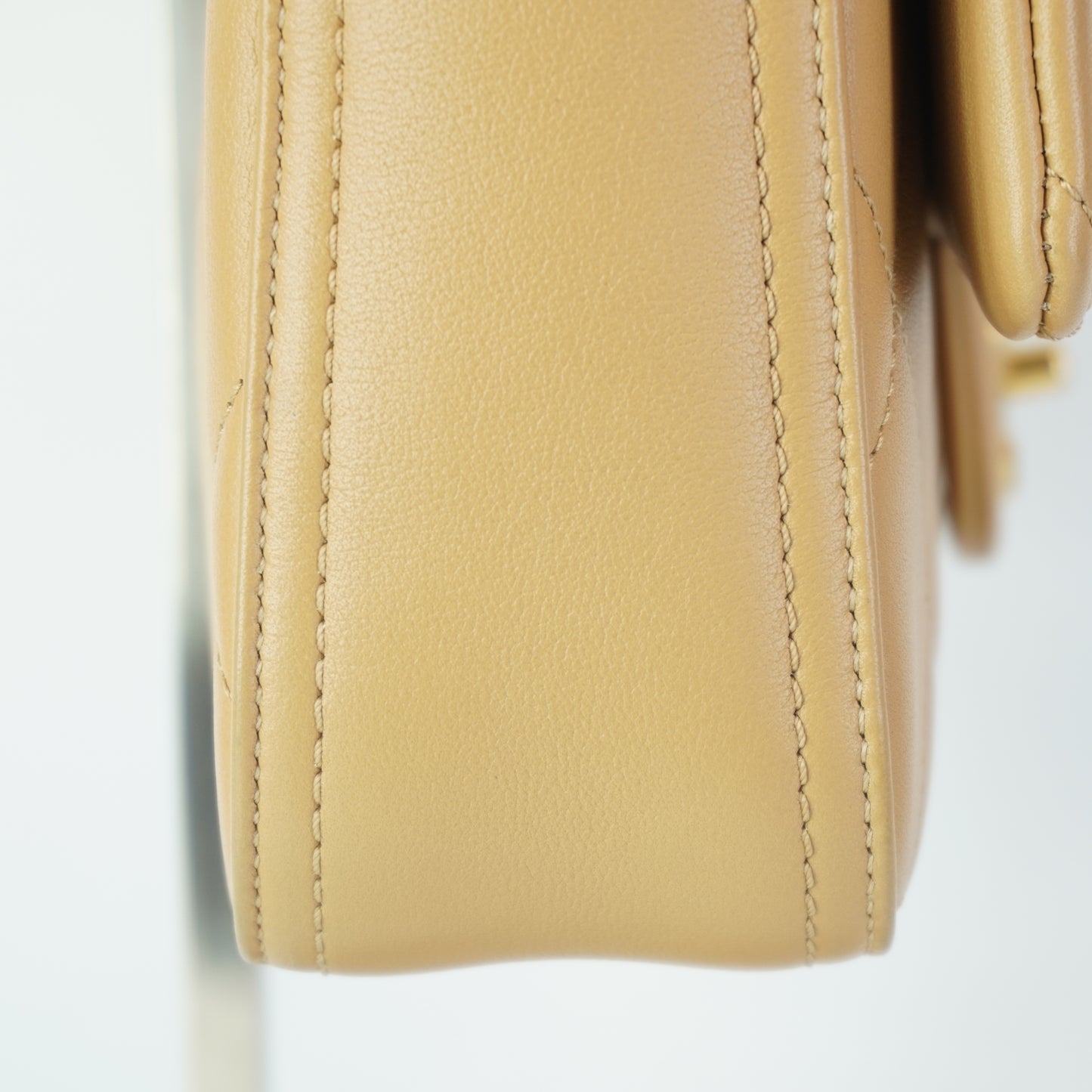 Chanel Quilted Lambskin Chain Flap Bag GHW  Small