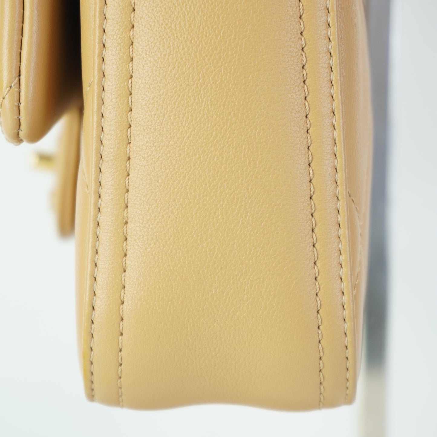 Chanel Quilted Lambskin Chain Flap Bag GHW  Small