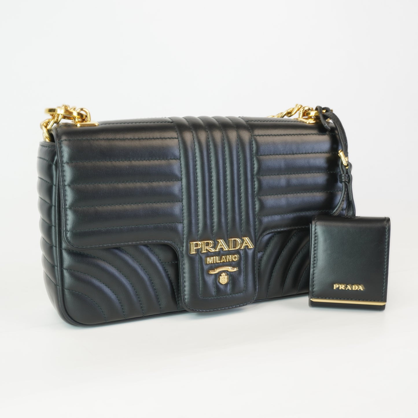 Prada Diagrame Large Chain Flap