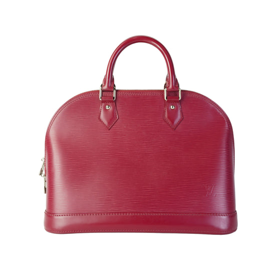 Louis Vuitton	Alma Handbag Epi Leather Burgundy