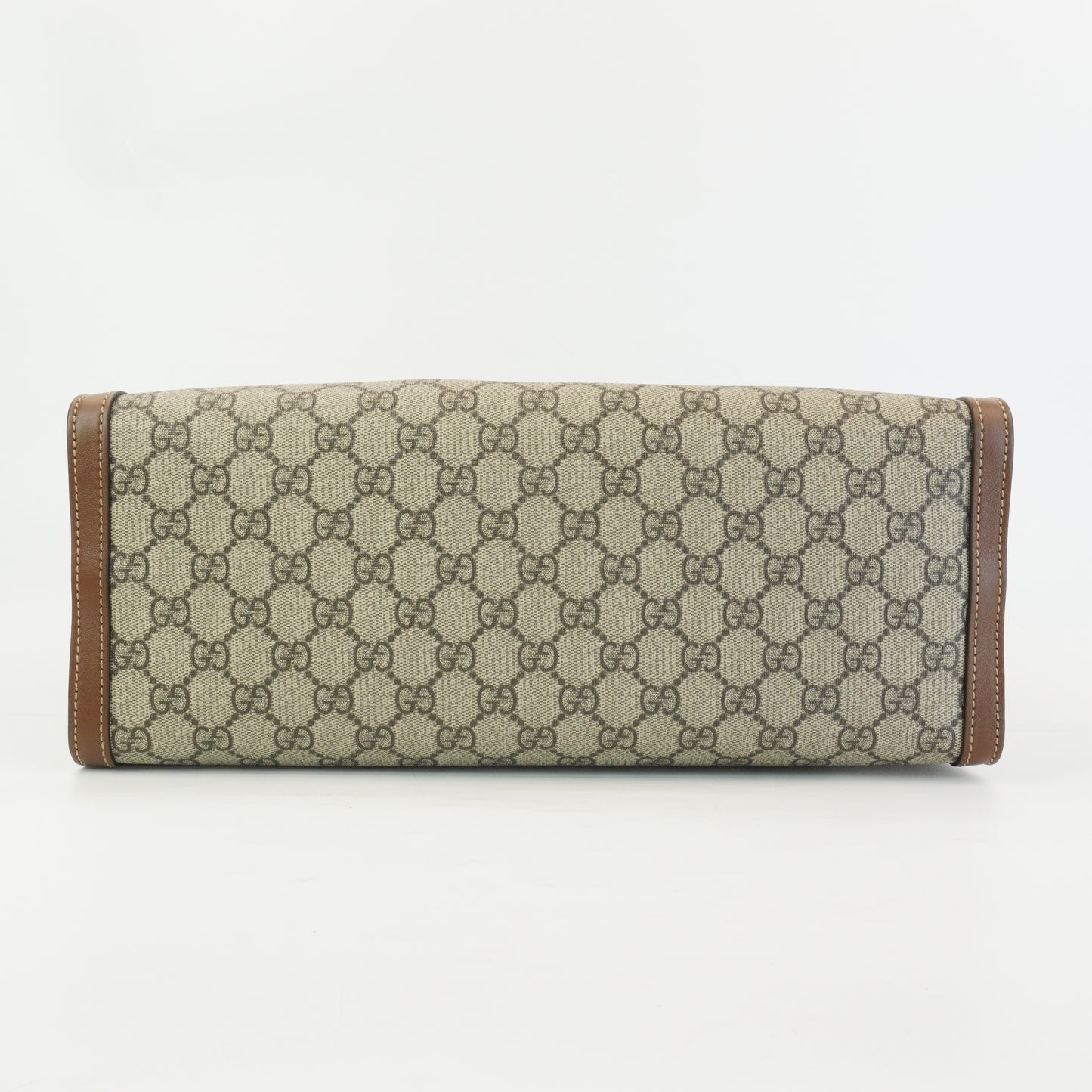 Gucci Padlock GG Supreme in Beige and Ebony Canvas with Brown GHW Large