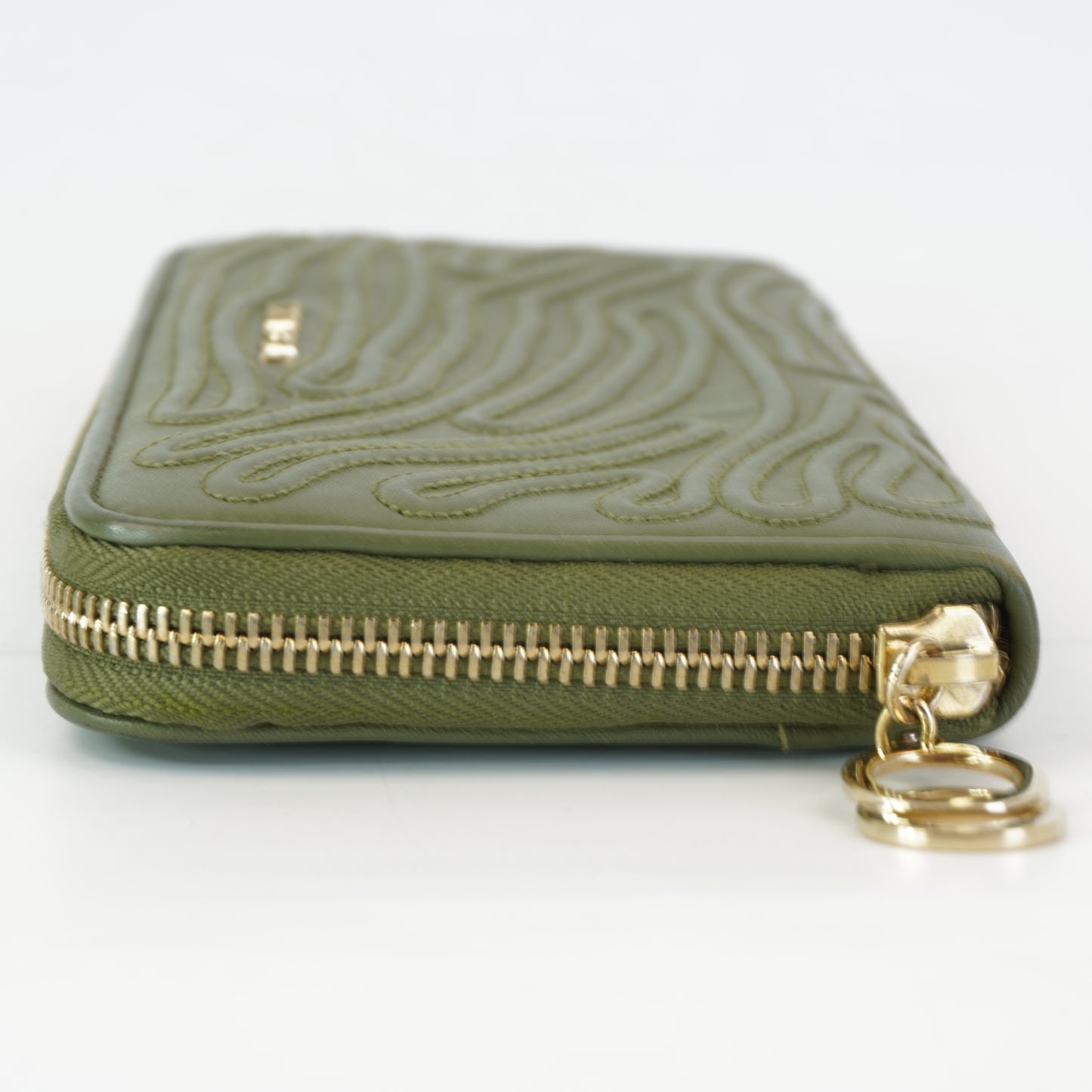 Bulgari Green Long Zippy Wallet