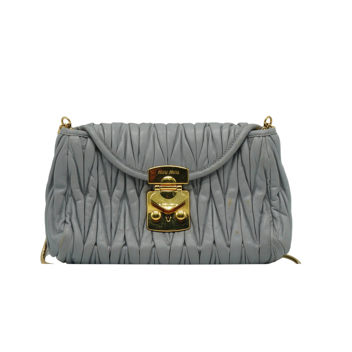 Miu Miu	Matelassé Small Leather Shoulder Bag Nube GHW