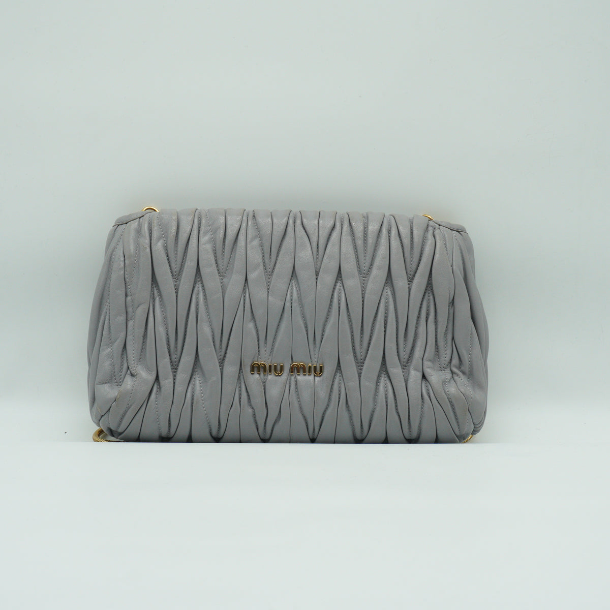 Miu Miu	Matelassé Small Leather Shoulder Bag Nube GHW