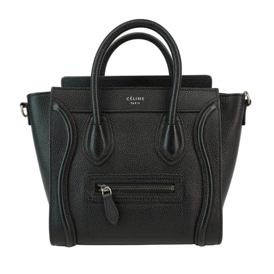 Celine Luggage Tote Black Micro