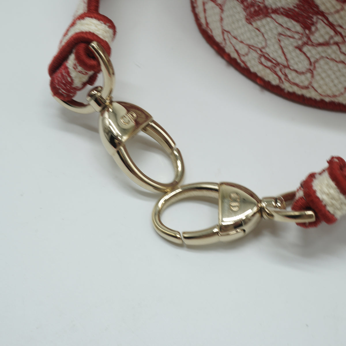 Dior Dioramour D-Royaume Lady D-Lite Red Multicolor Canvas Embroidered Medium GHW