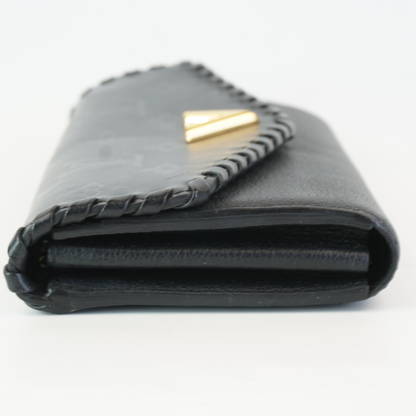 Louis Vuitton	Black Portefeuille Wallet braid trims