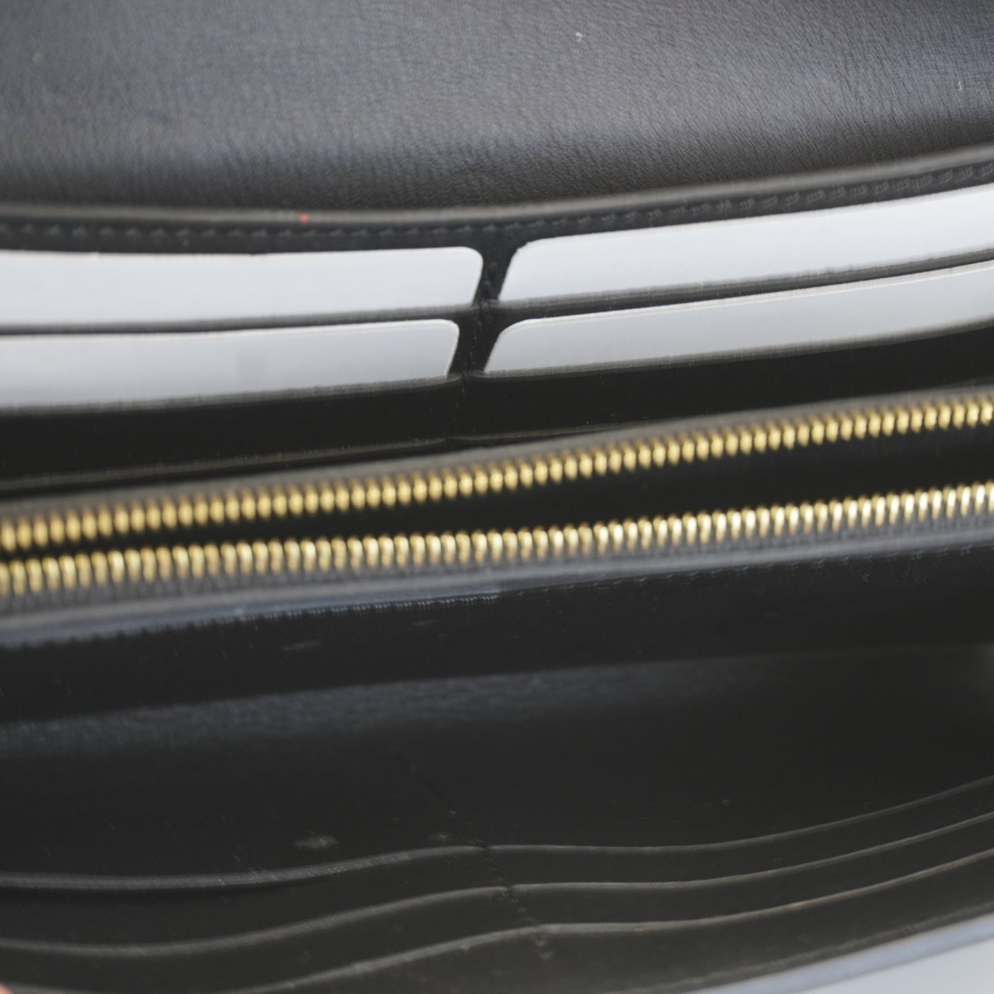 Louis Vuitton	Black Portefeuille Wallet braid trims