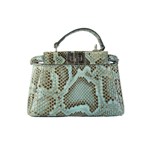 Fendi Nano Peekaboo Snakeskin