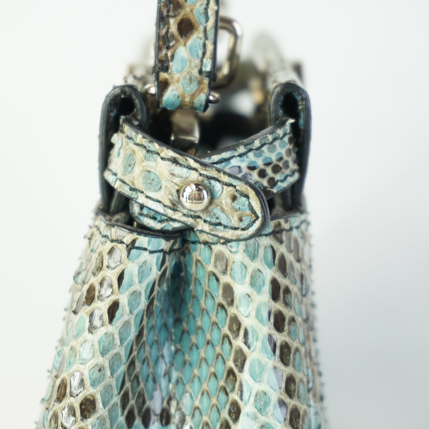 Fendi Nano Peekaboo Snakeskin