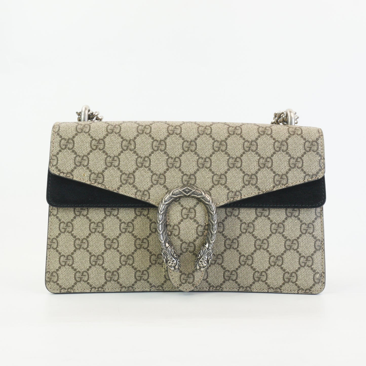 Gucci Dionysus GG Supreme Shoulder Bag Black Medium SHW