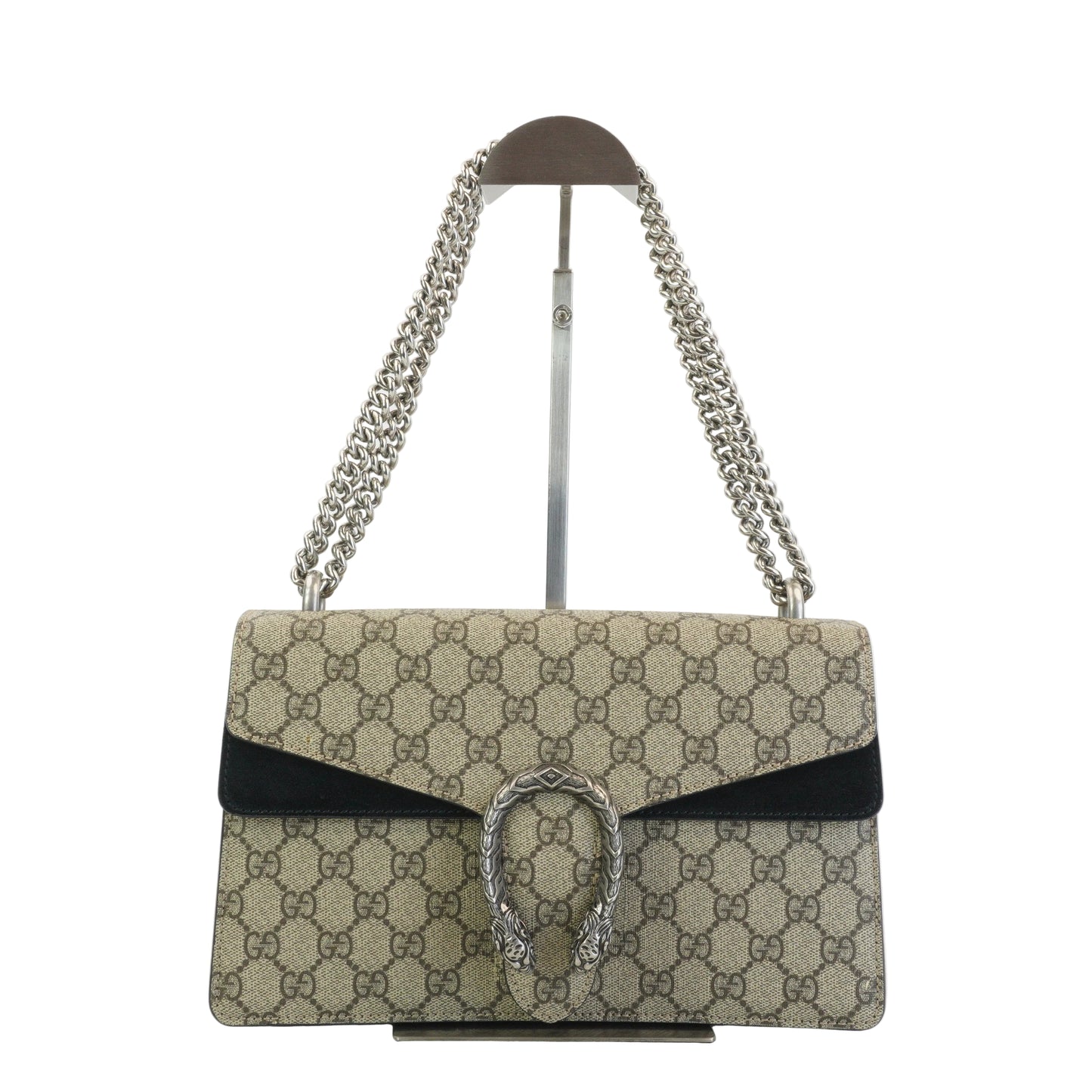 Gucci Dionysus GG Supreme Shoulder Bag Black Medium SHW