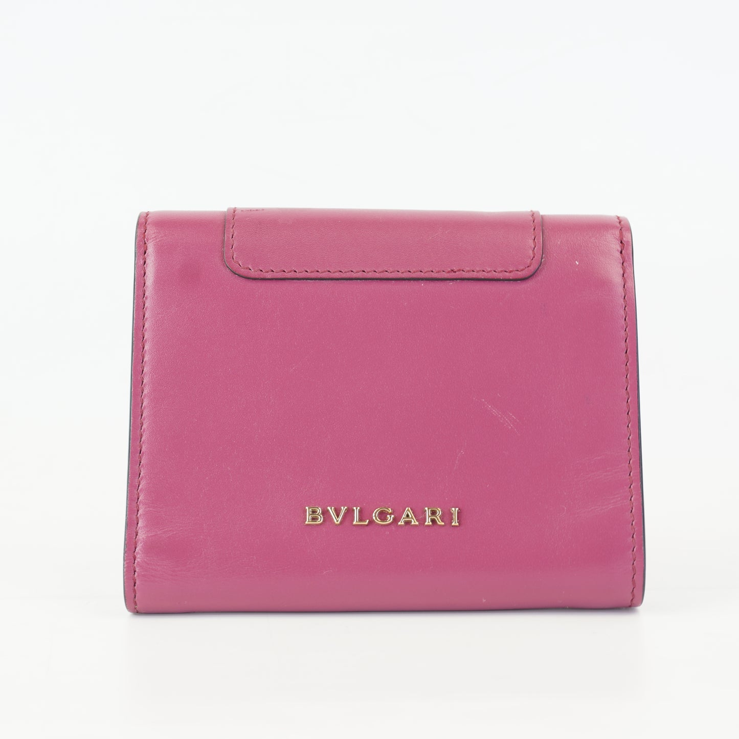 Bulgari Compact Wallet fuschia pink Serpenti