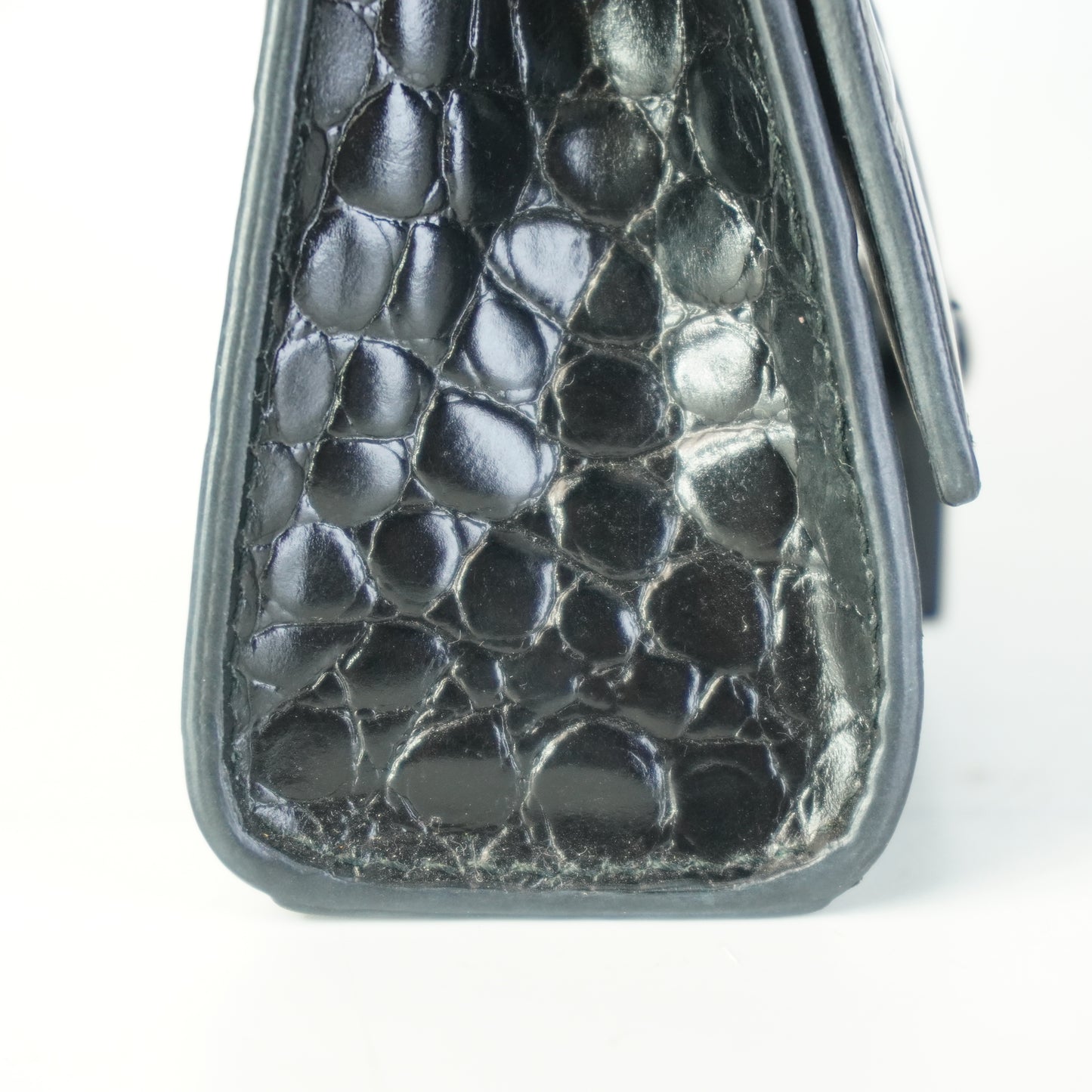 Balenciaga Hourglass Nano Croc-Embossed