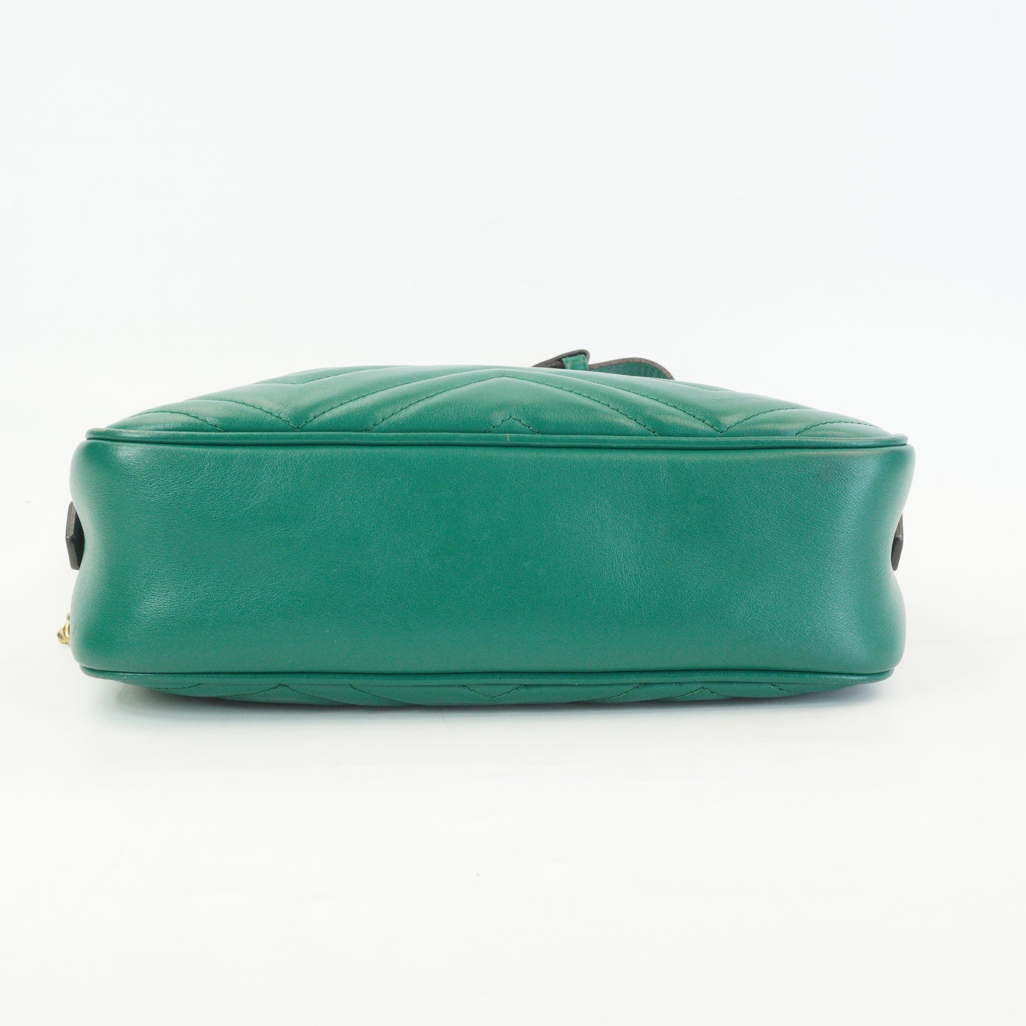 Gucci Marmont Matlasse Camera Bag Green Small GHW