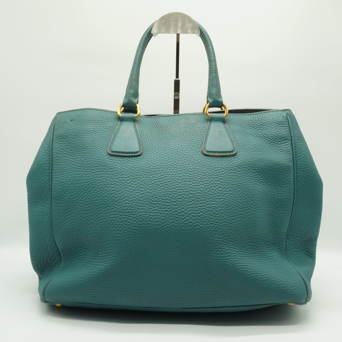 Prada Vitello Daino Tote Bag Blue Large GHW