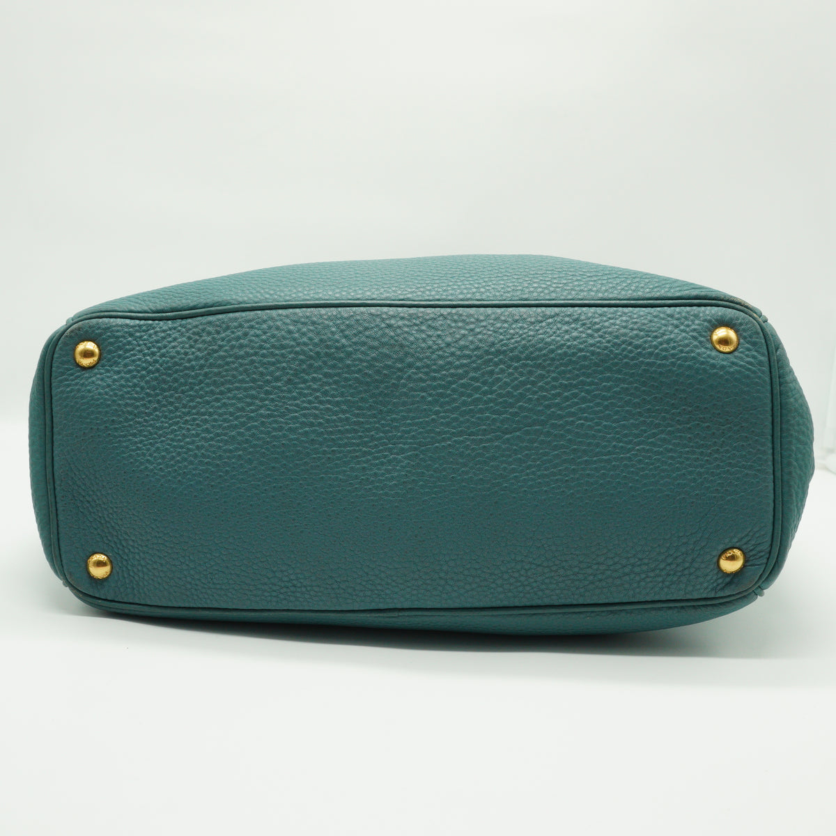 Prada Vitello Daino Tote Bag Blue Large GHW
