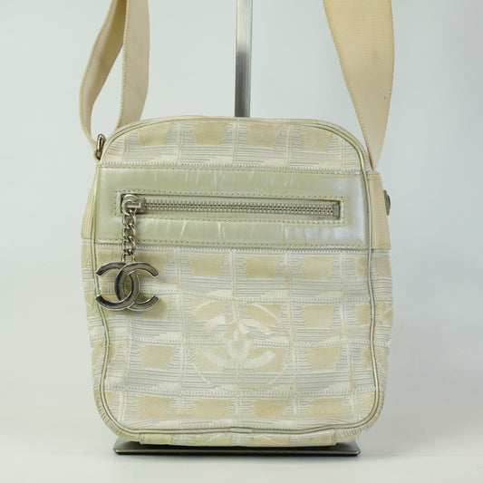 Chanel Travel Line Nylong Crossbody Bag SHW Small