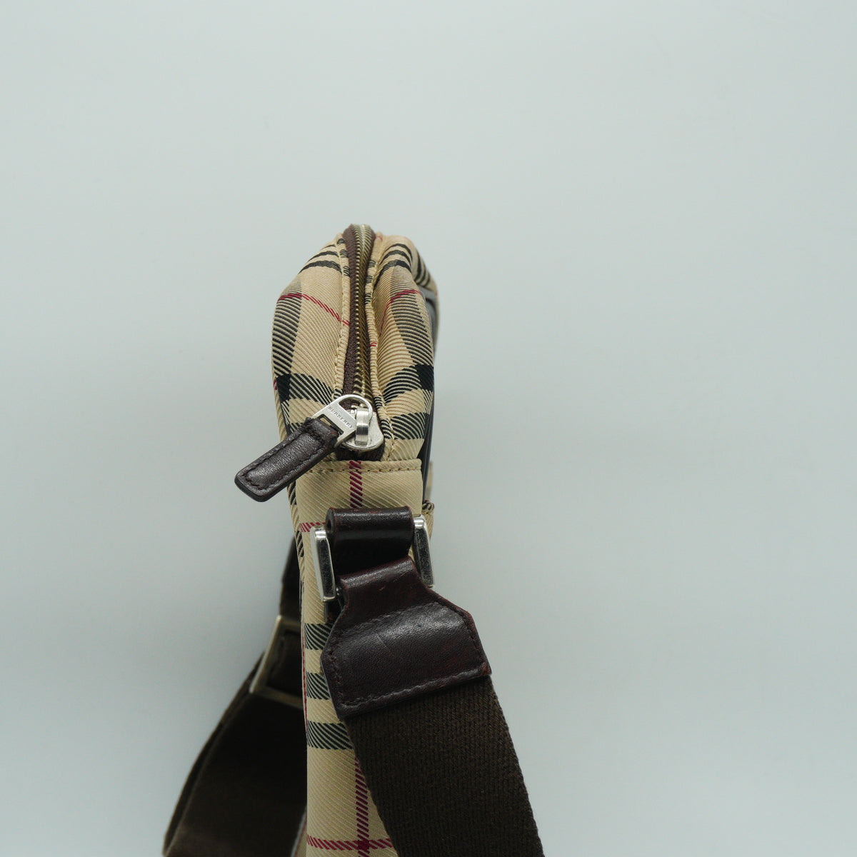 Burberry	Nova Check Canvas and Leather Crossbody Messenger Bag SHW