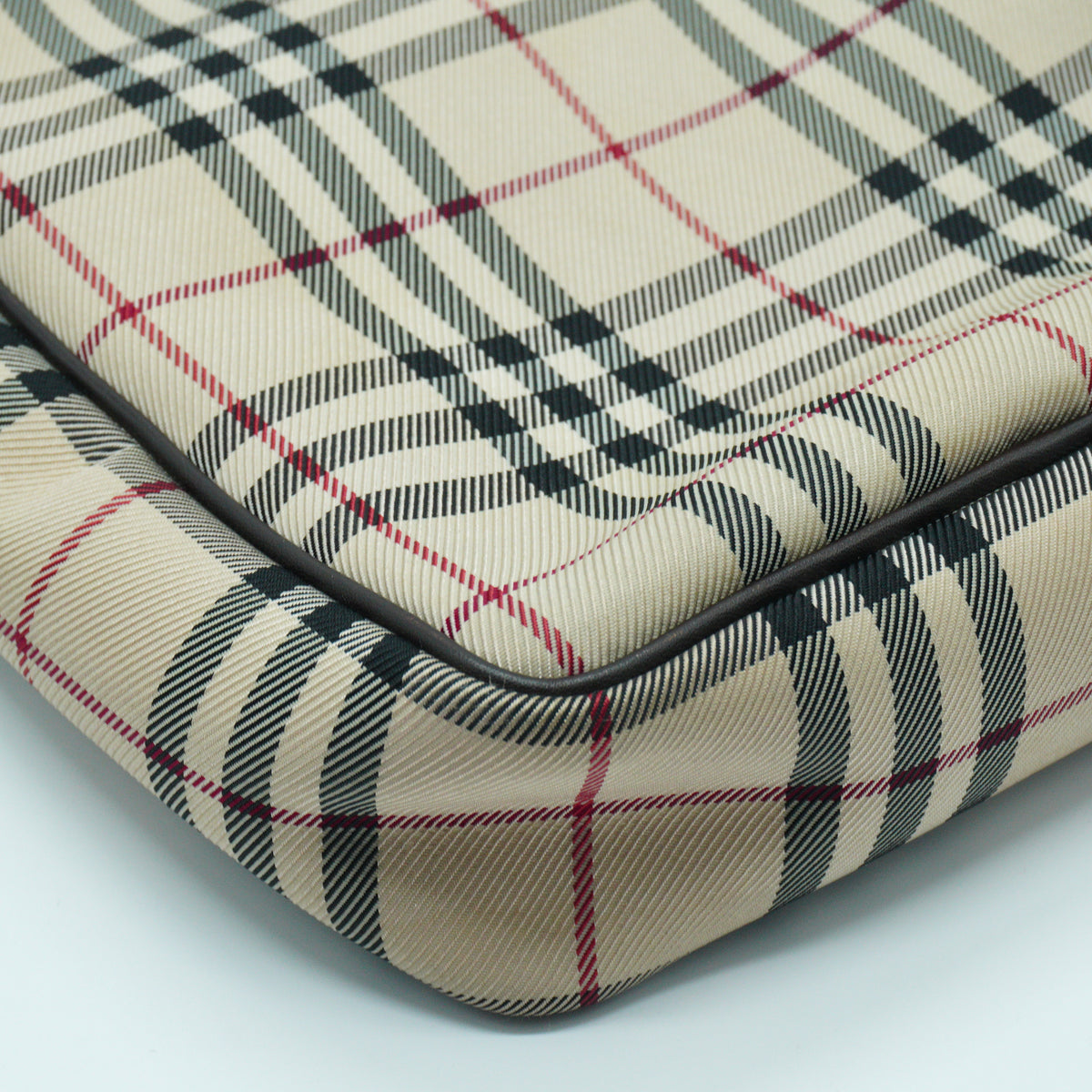 Burberry	Nova Check Canvas and Leather Crossbody Messenger Bag SHW