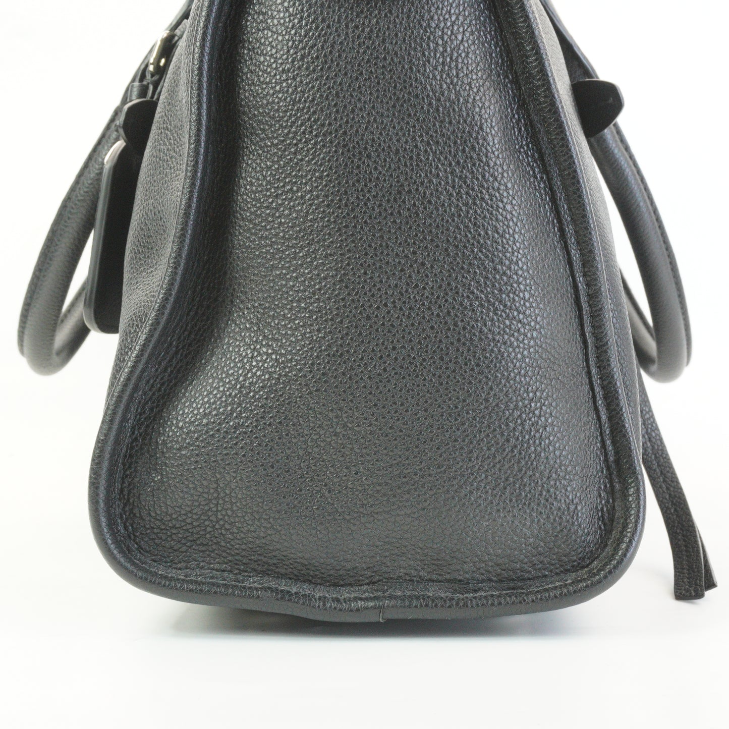Prada Vitello Phenix Black Leather Zip Tote Bag SHW