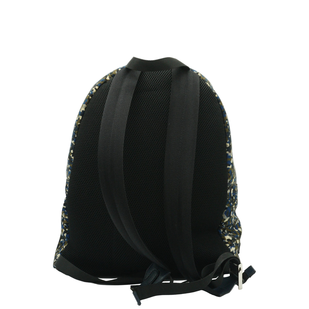 Fendi Monster Eyes Blue and Green Camouflage Large Backpack