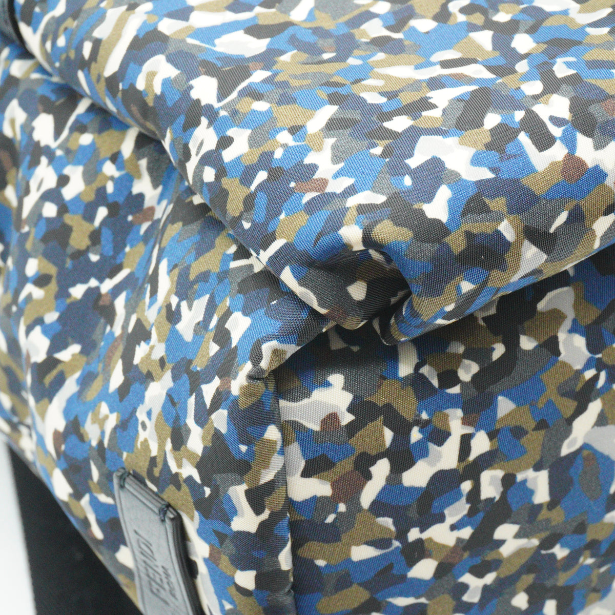 Fendi Monster Eyes Blue and Green Camouflage Large Backpack