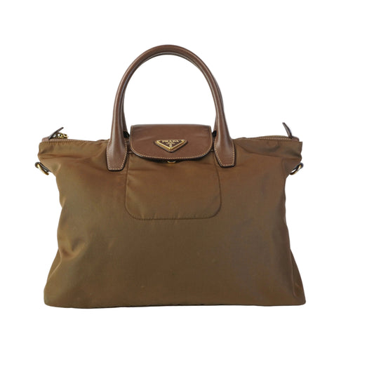 Prada Tessuto Saffiano Nylon Brown