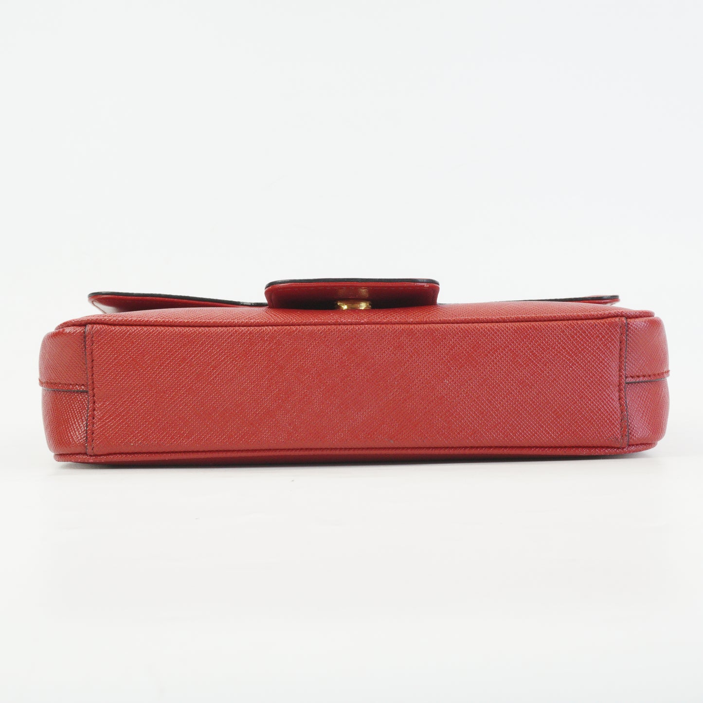 Prada Patina Saffiano Chain Red GHW Small