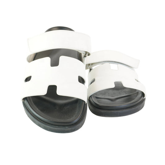 Hermes Chypre Sandals Black&White size 39