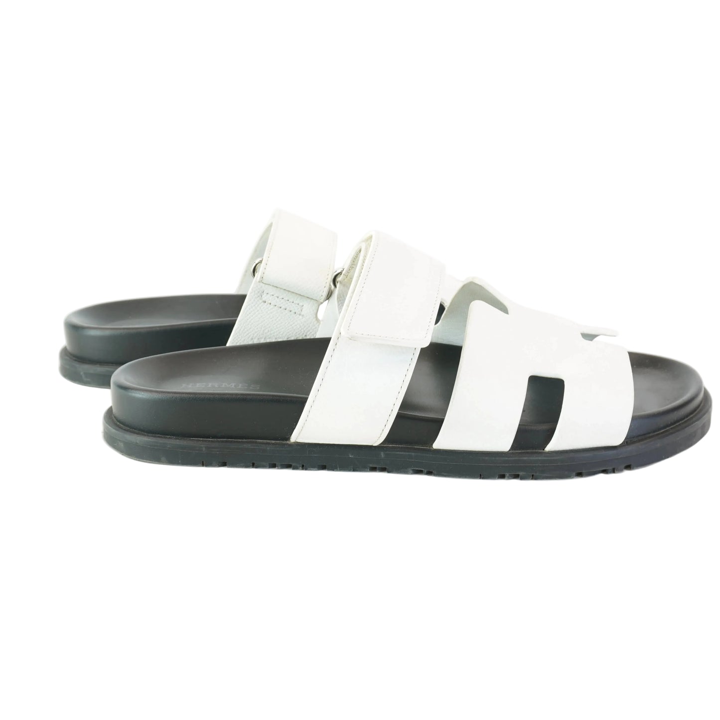 Hermes Chypre Sandals Black&White size 39