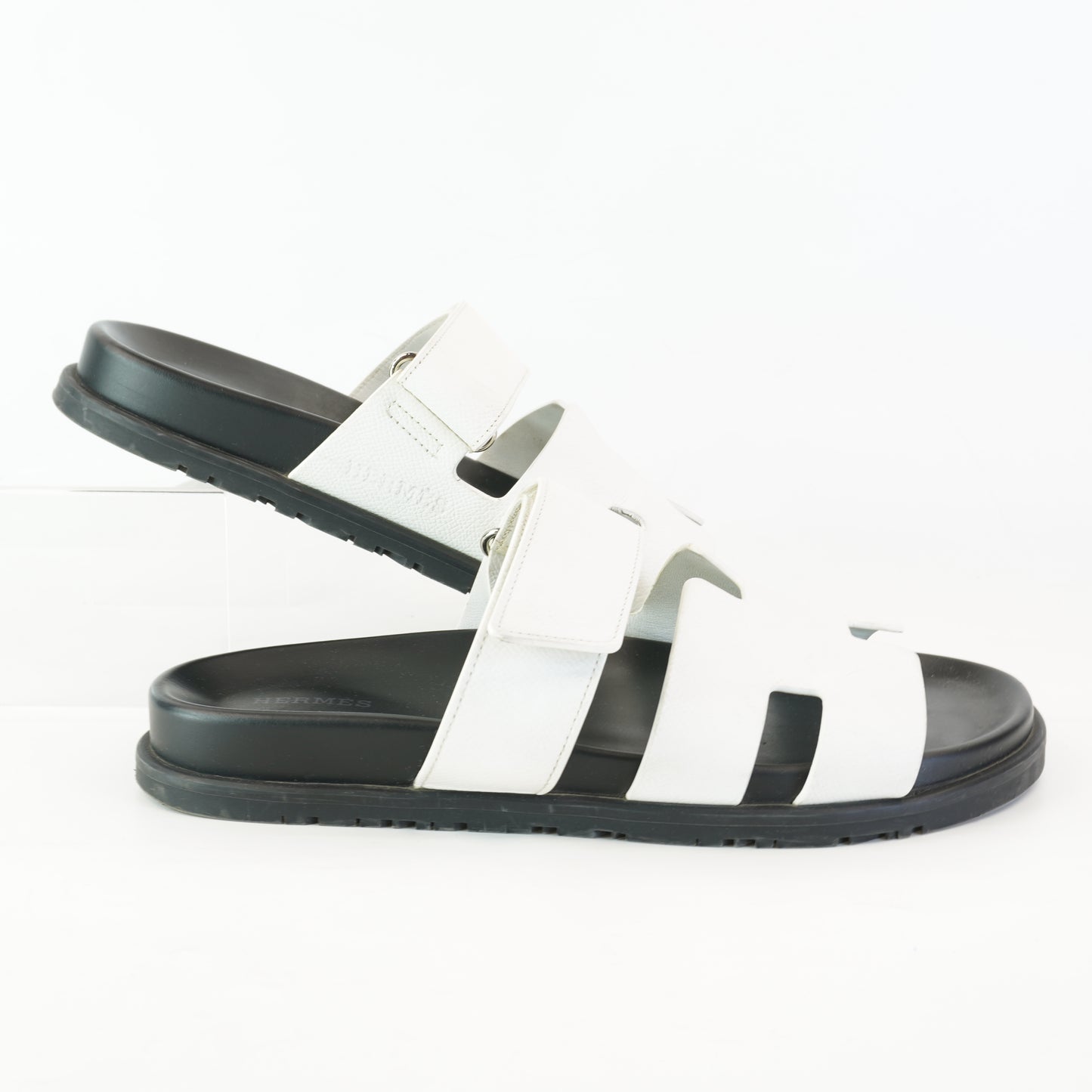 Hermes Chypre Sandals Black&White size 39