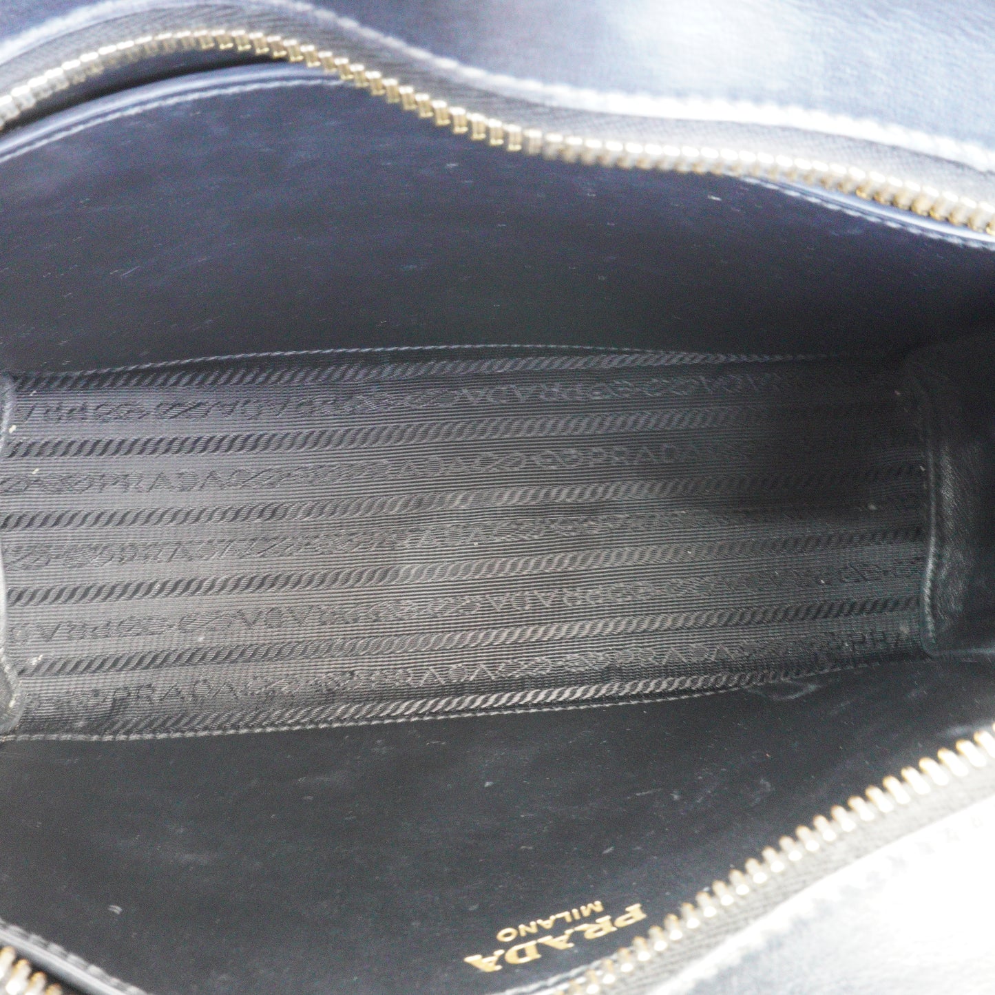 Prada Esplanade Saffiano Crossbody Bag Black GHW Small