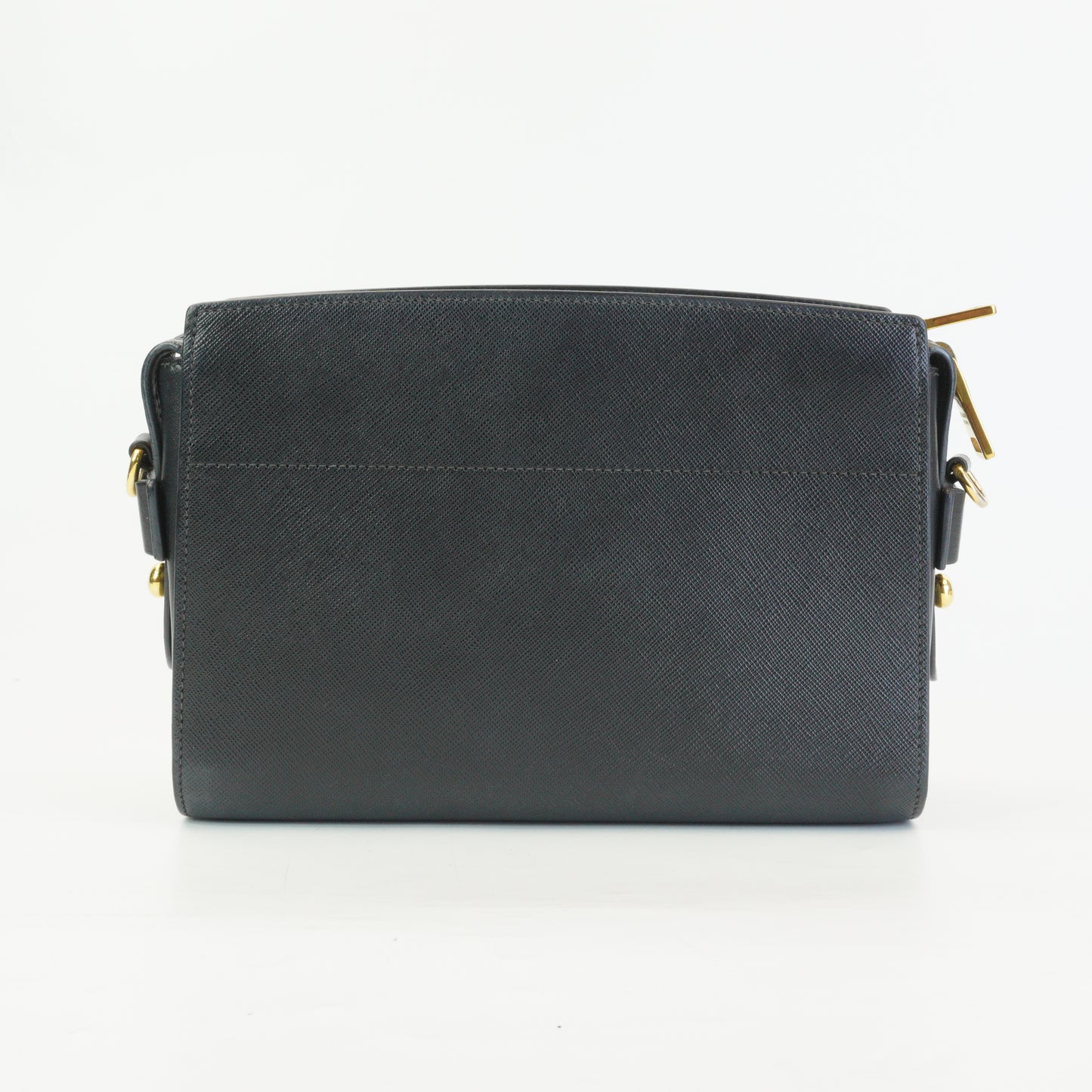 Prada Esplanade Saffiano Crossbody Bag Black GHW Small