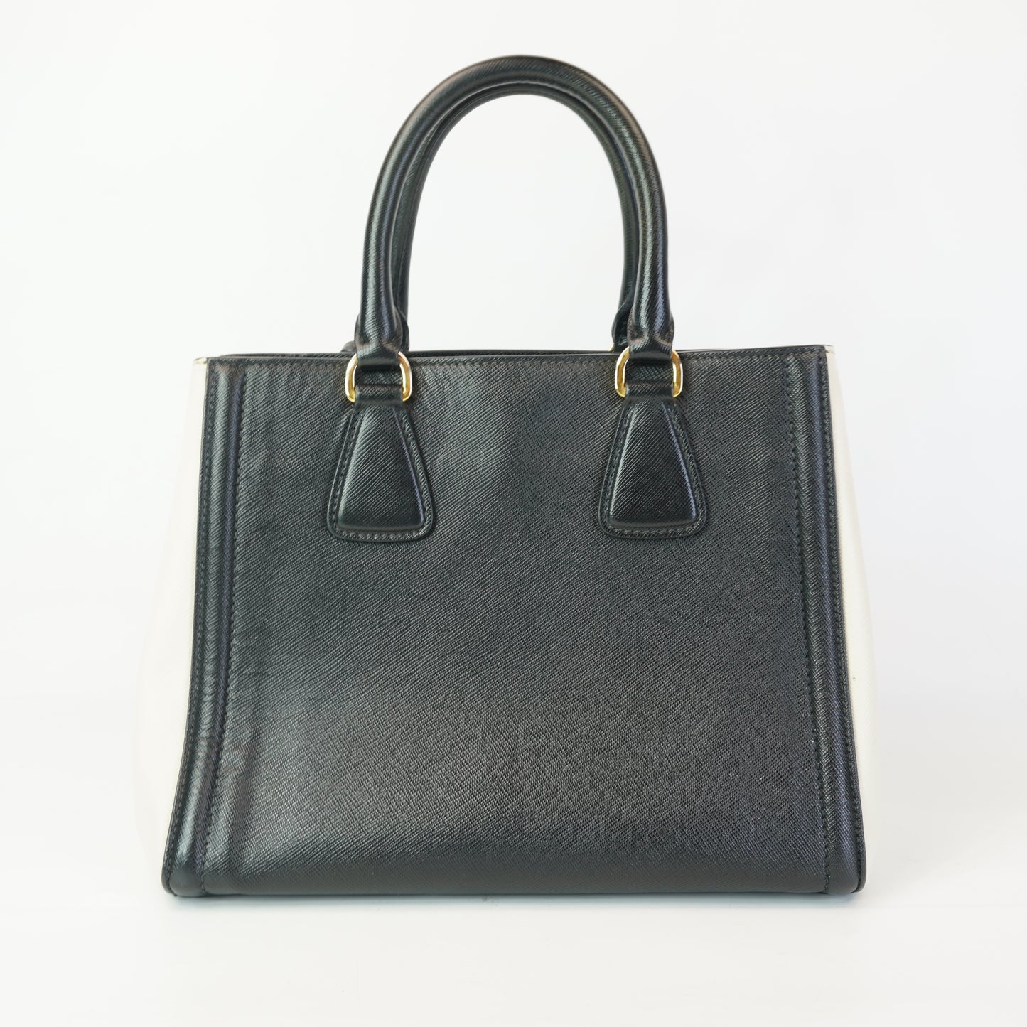 Prada Saffiano Lux Bicolor Tote Bag GHW Small