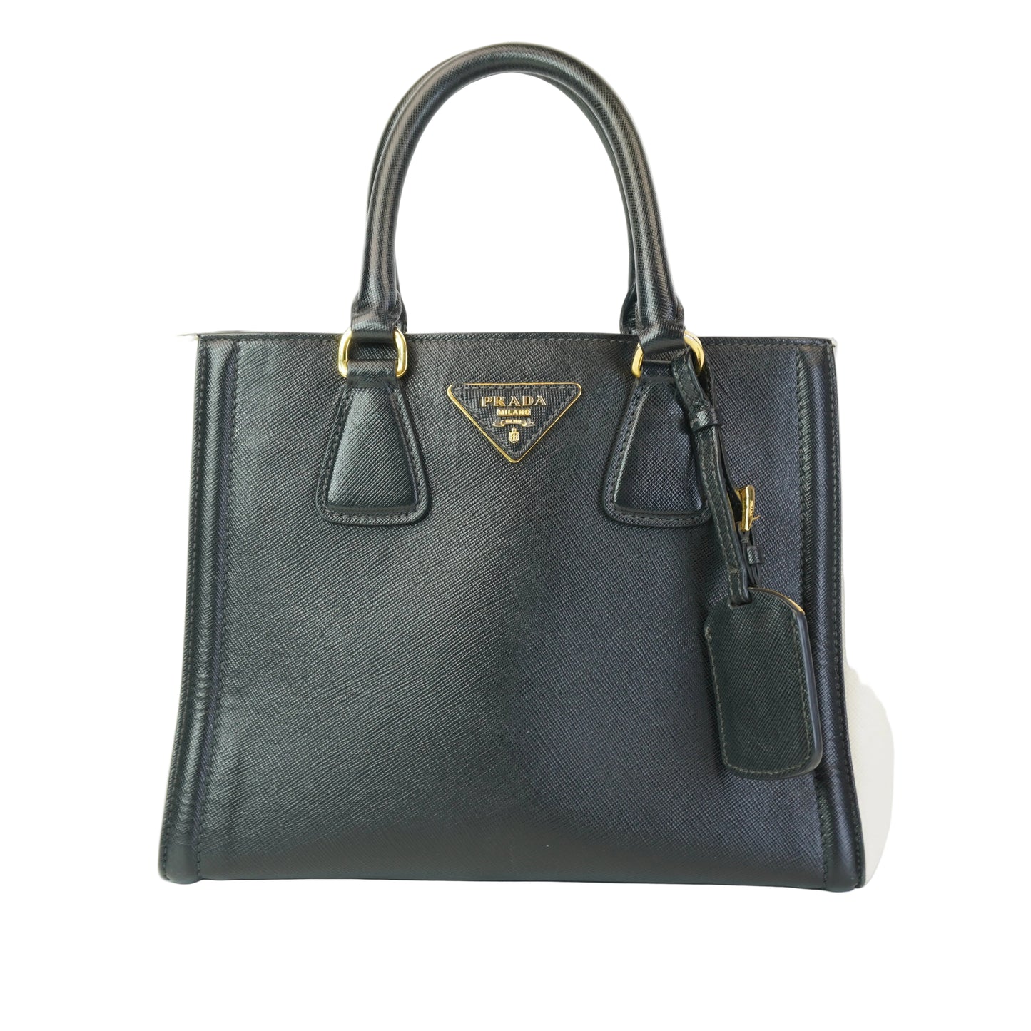 Prada Saffiano Lux Bicolor Tote Bag GHW Small