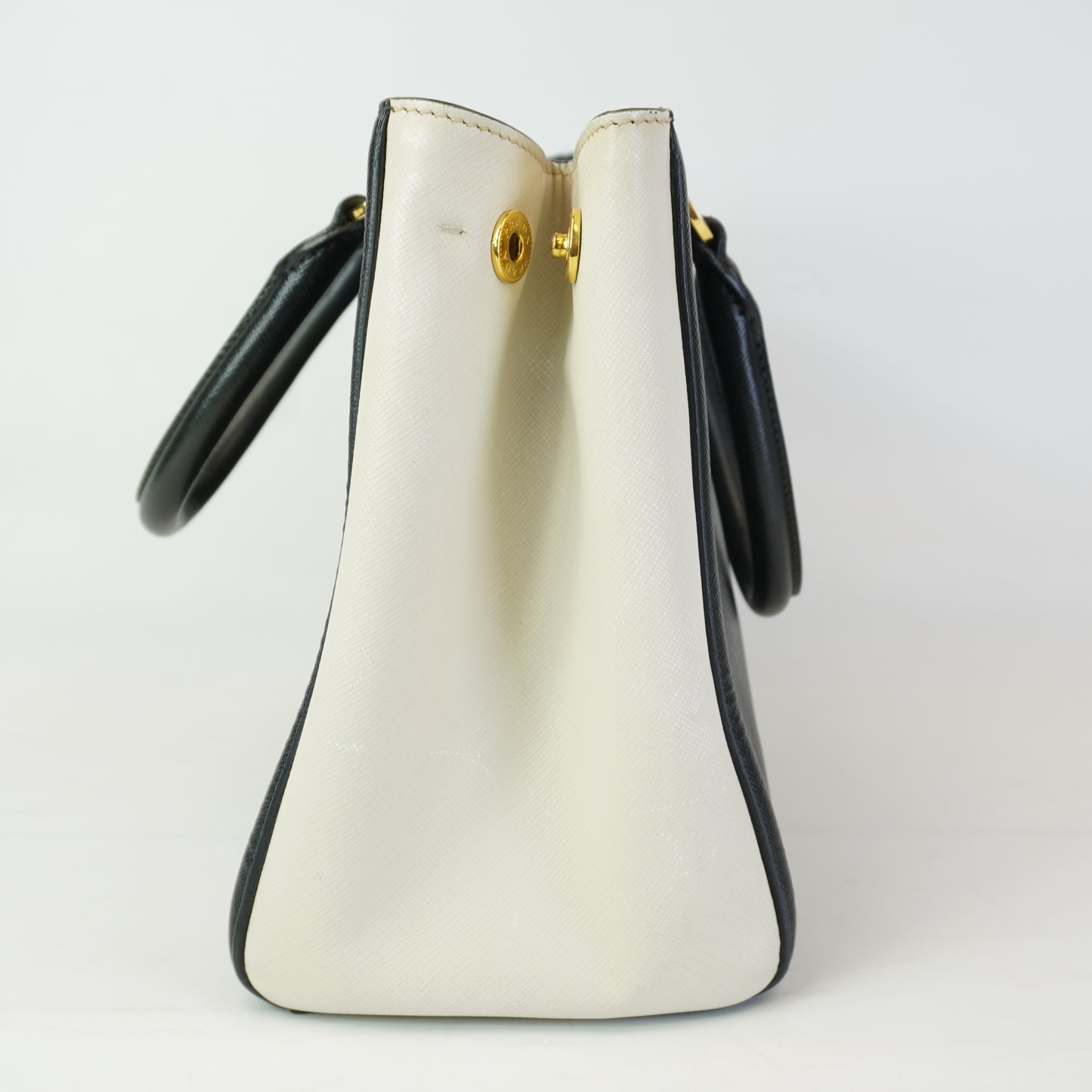 Prada Saffiano Lux Bicolor Tote Bag GHW Small