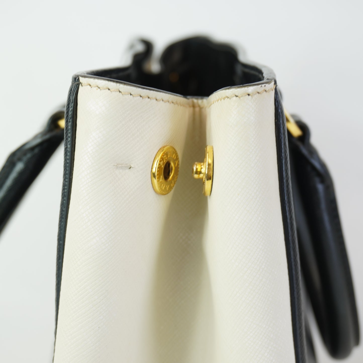 Prada Saffiano Lux Bicolor Tote Bag GHW Small