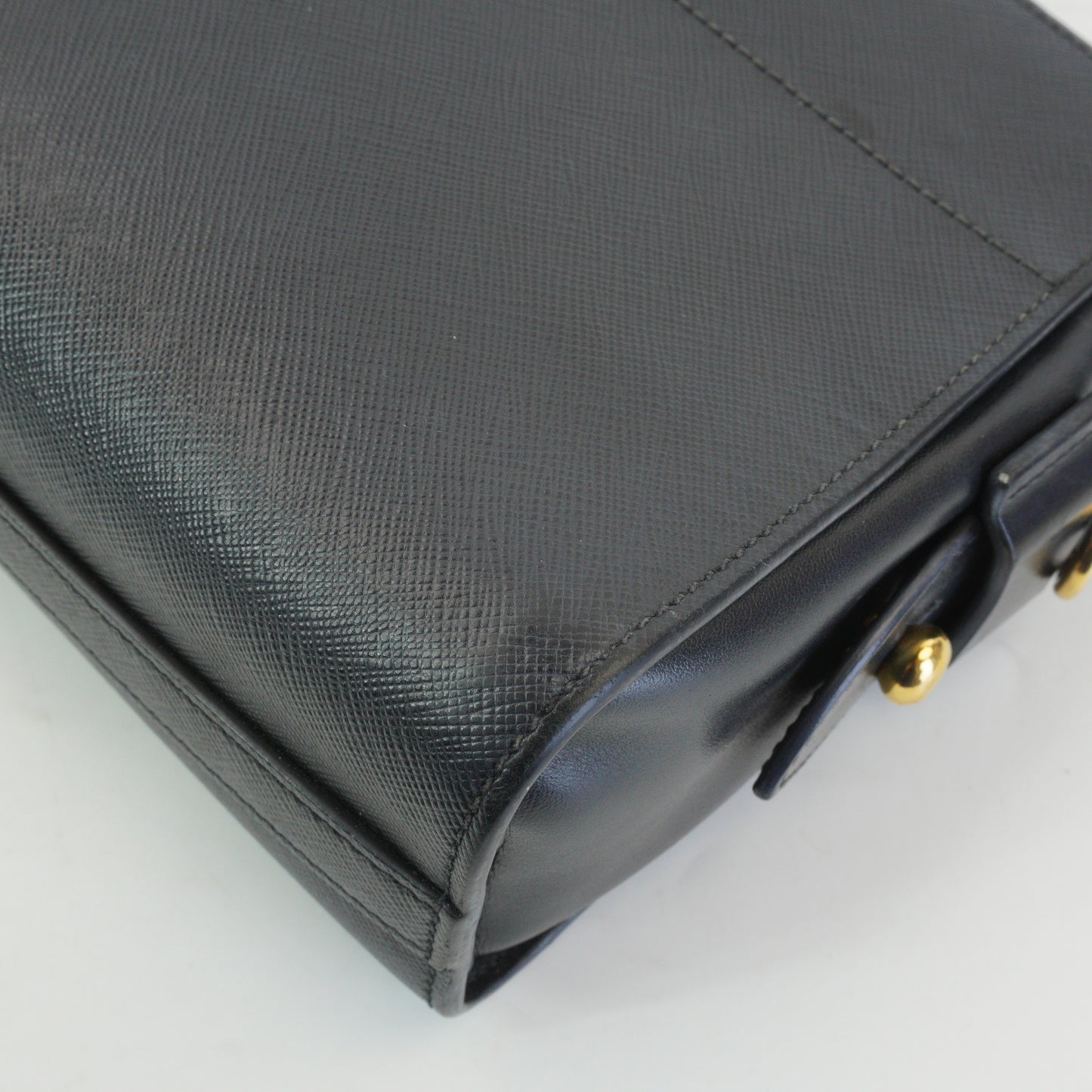 Prada Esplanade Saffiano Crossbody Bag Black GHW Small