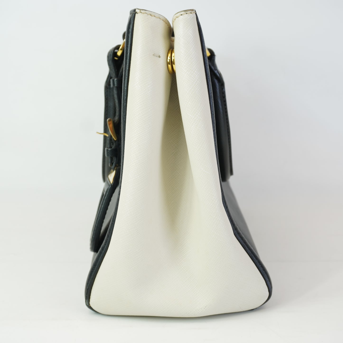 Prada Saffiano Lux Bicolor Tote Bag GHW Small