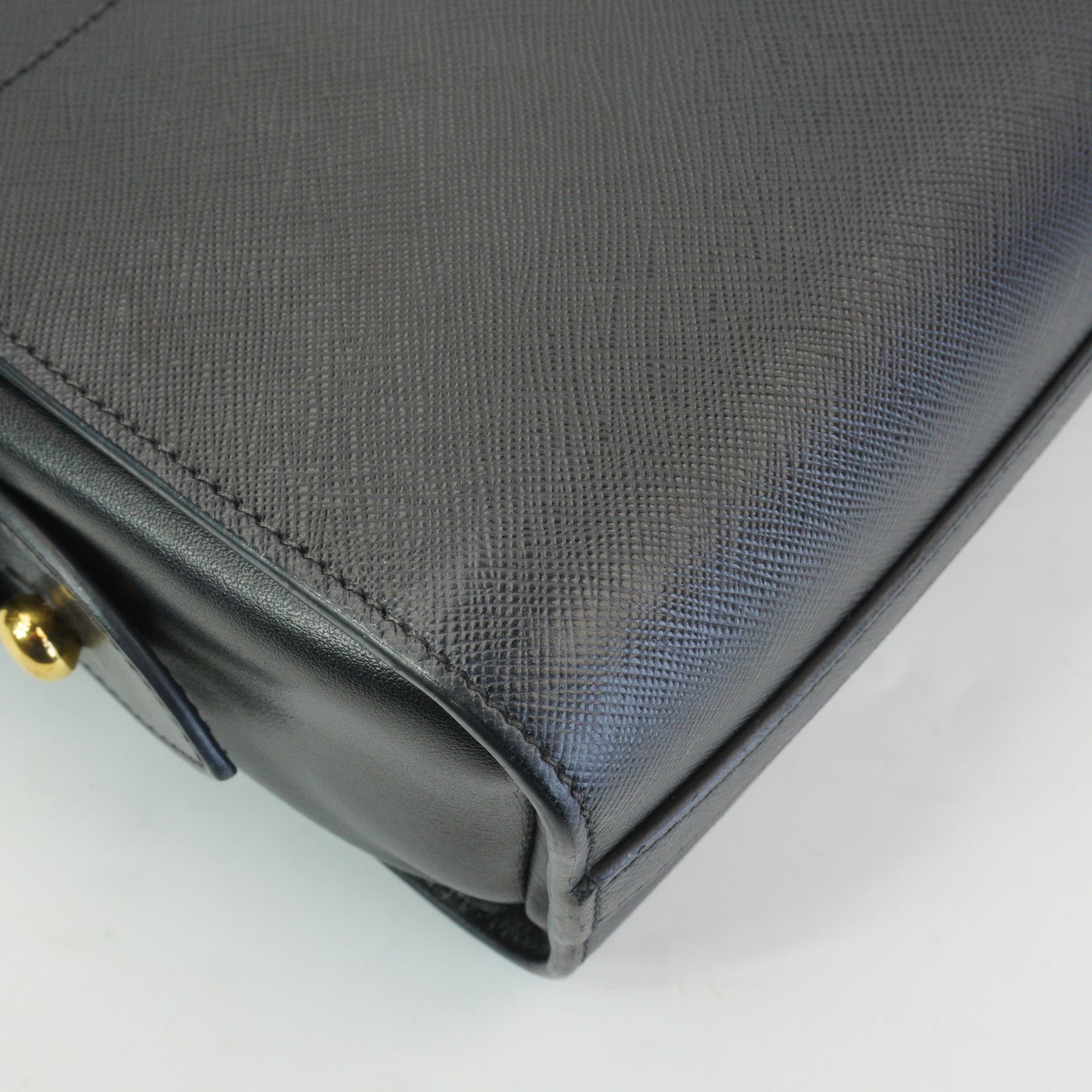 Prada Esplanade Saffiano Crossbody Bag Black GHW Small