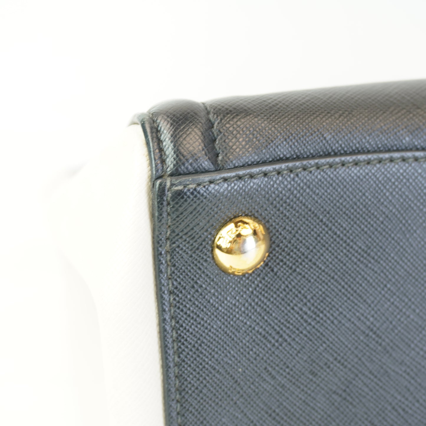 Prada Saffiano Lux Bicolor Tote Bag GHW Small