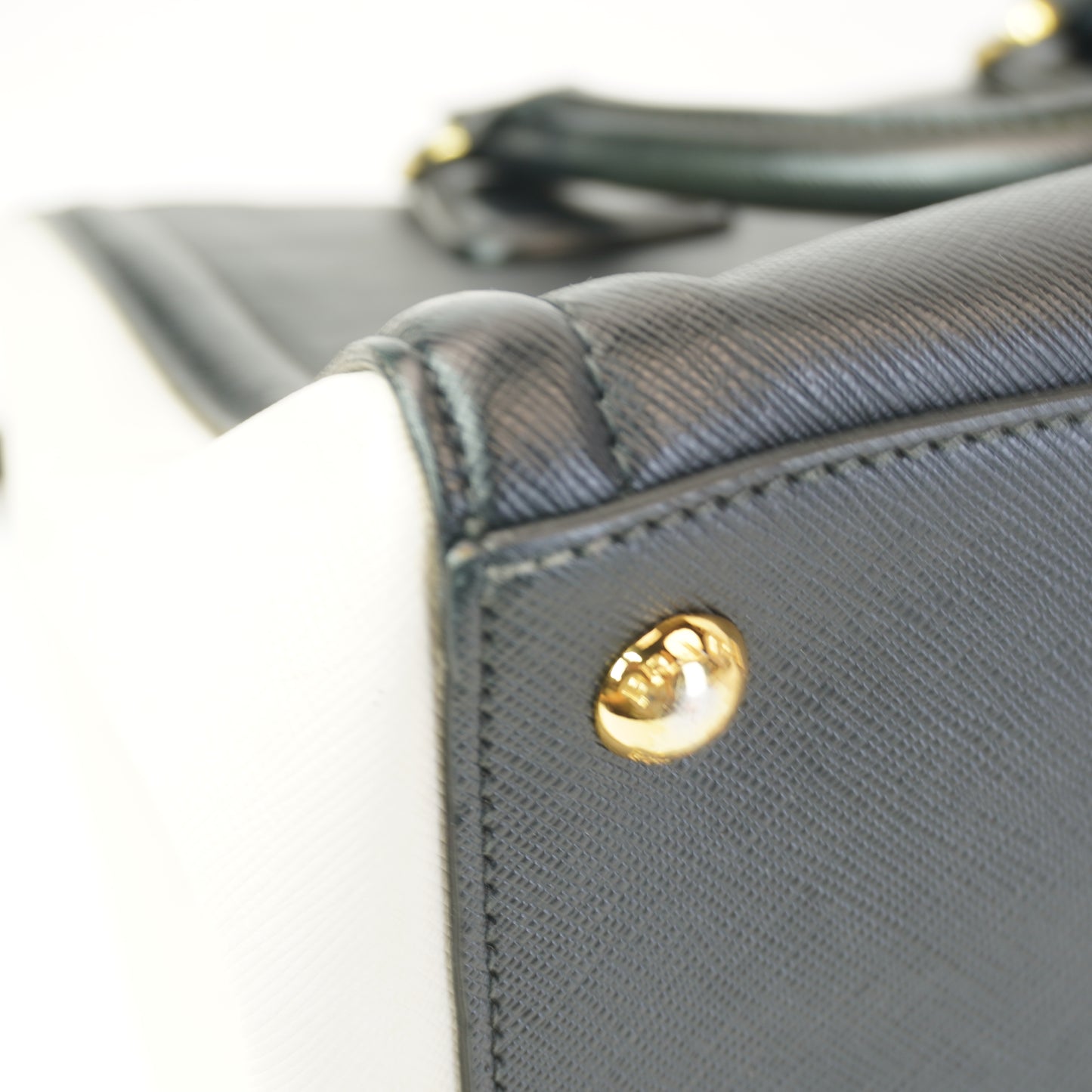 Prada Saffiano Lux Bicolor Tote Bag GHW Small