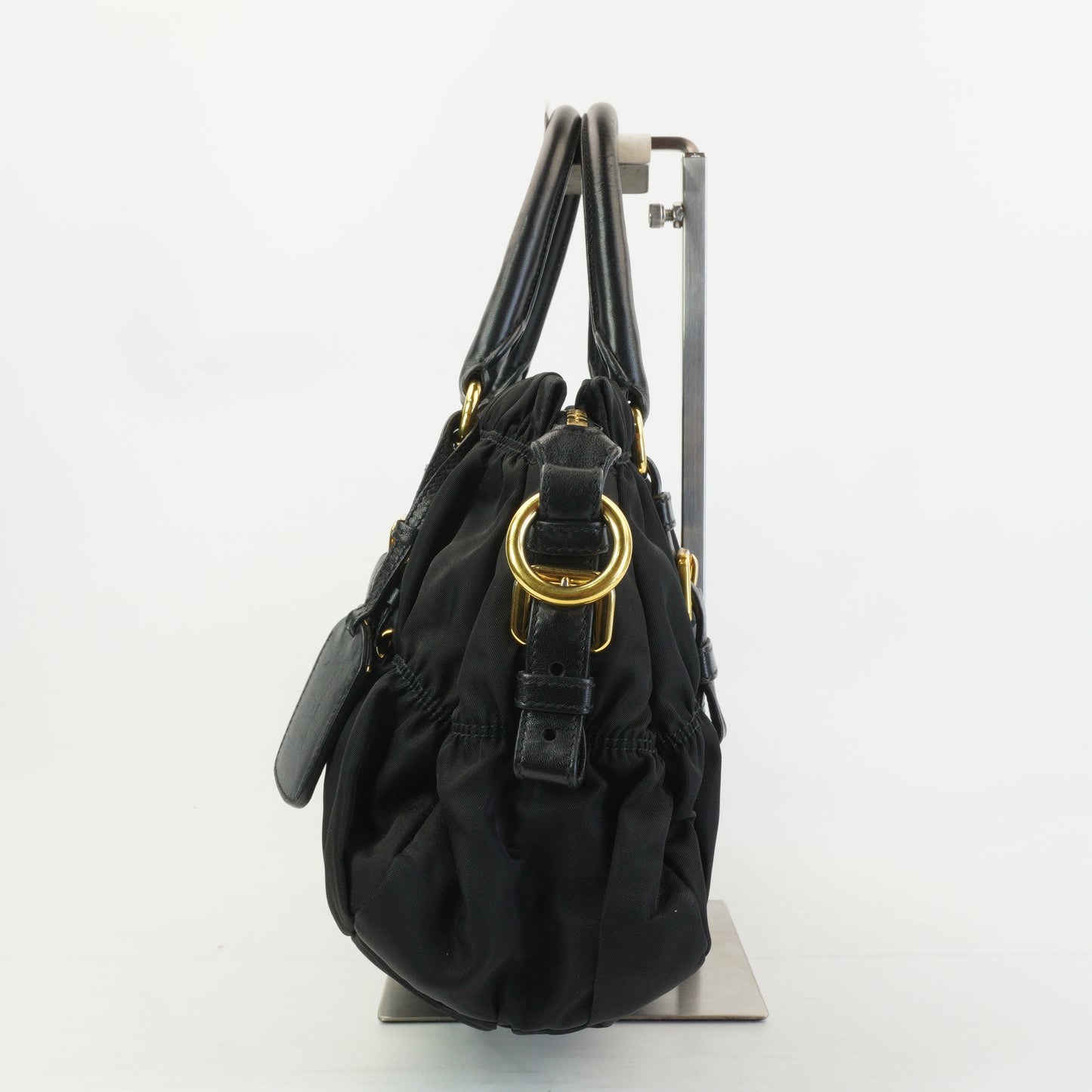Prada Tessuto Gaufre Satchel Black GHW Medium