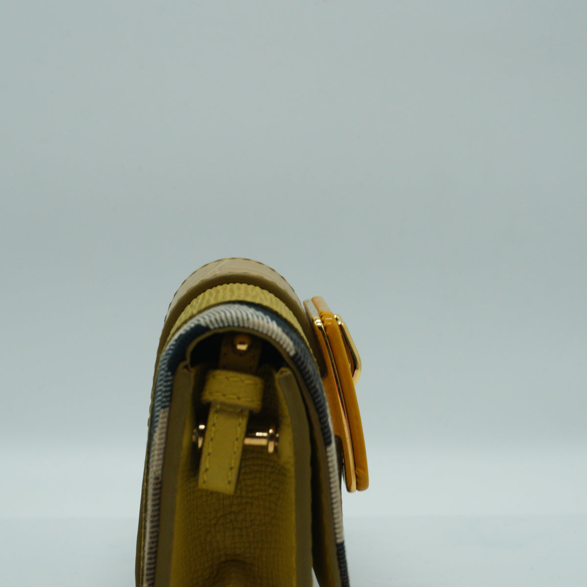 Burberry	House Check Madison Buckle Mini Leather Yellow GHW