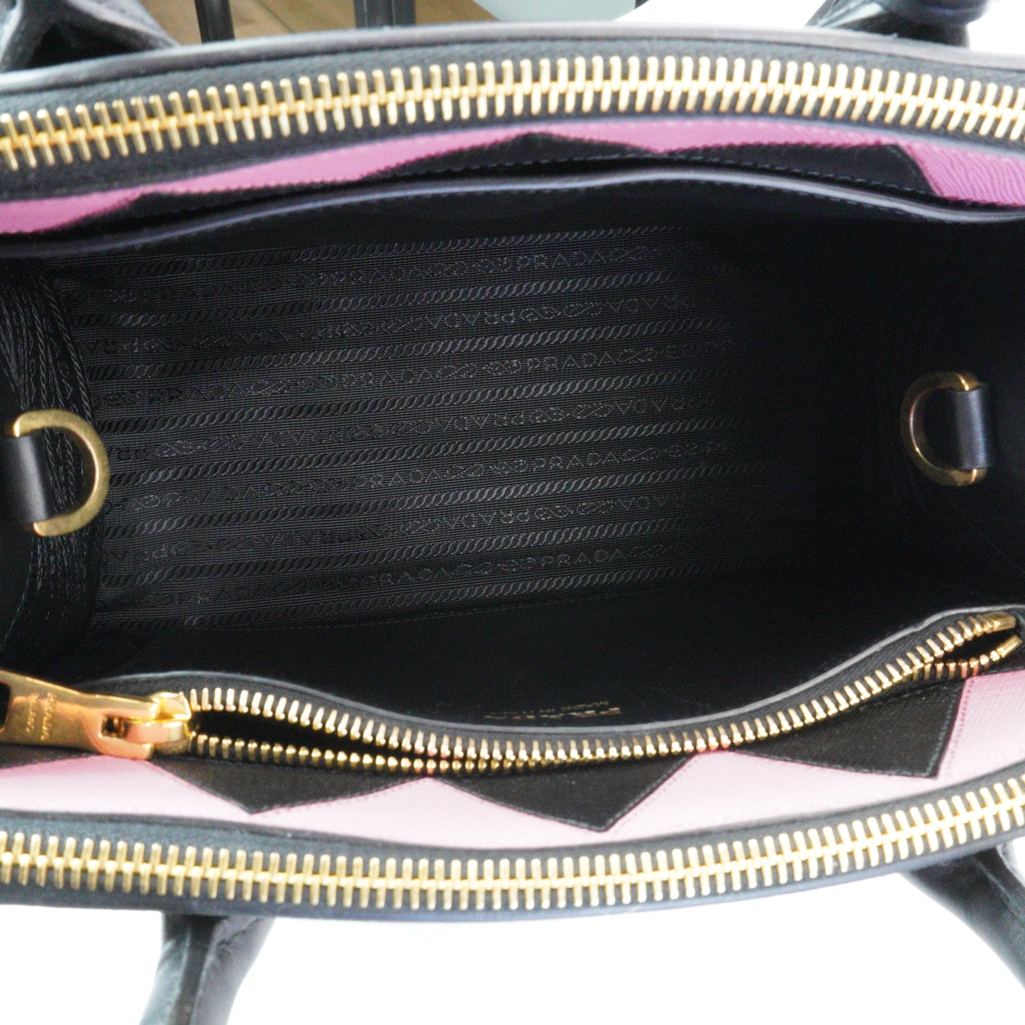 Prada Saffiano Paradigne Bag Black GHW Medium